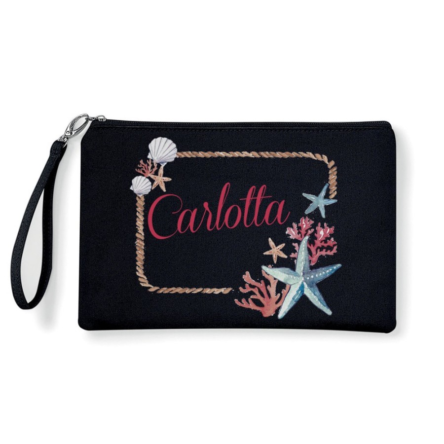 Pochette corallo personalizzata con nome Summer