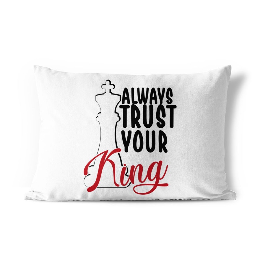 Cuscino personalizzabile con nome always trust your king Love