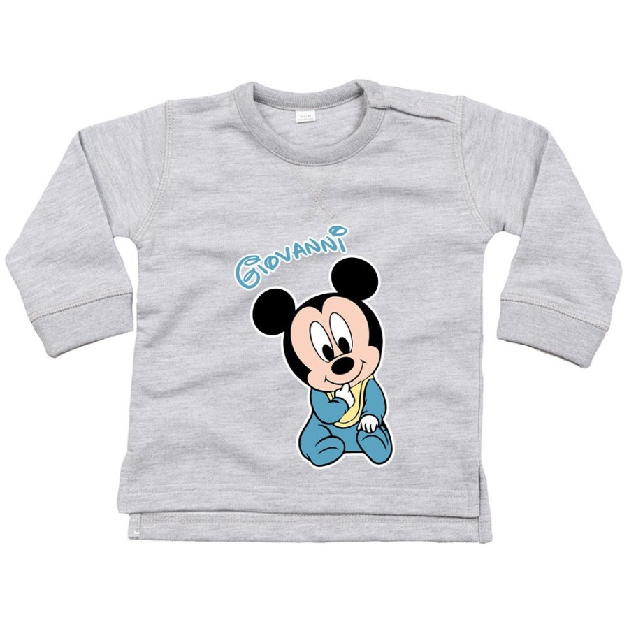 Felpa neonato personalizzata con nome sweet topolino Cartoon