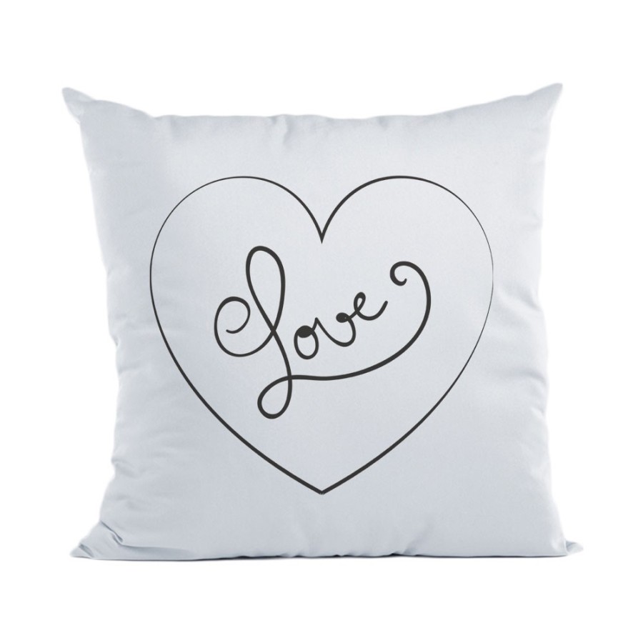 Cuscino personalizzabile con nome cuore love stilizzato Love