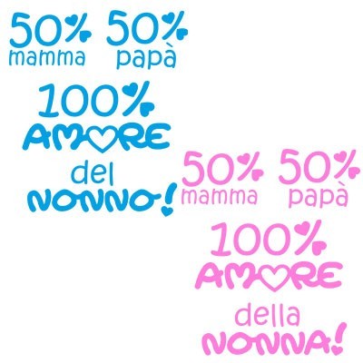 50% mamma 50% papà 100% amore del nonno dei nonni