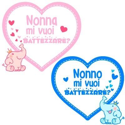 Personalizzabile con nome nonno nonni mi volete battezzare?