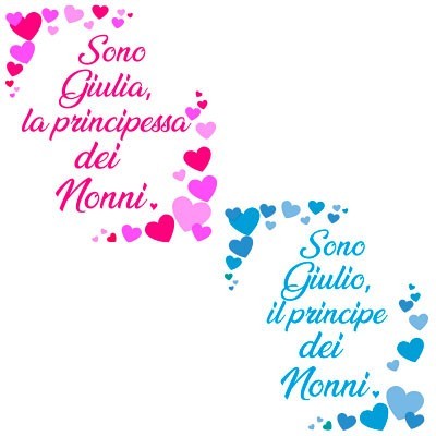 Personalizzata con nome e tanti cuori sono la principessa di nonno dei nonni