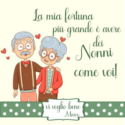 Personalizzato con nome la mia fortuna più grande è avere dei nonni come voi