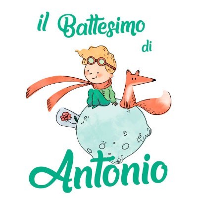 Il mio battesimo a tema piccolo principe sulla luna