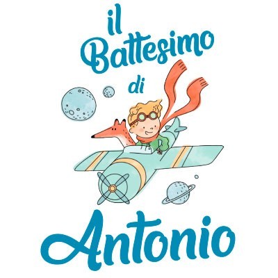 Il mio battesimo a tema piccolo principe sull'aereo