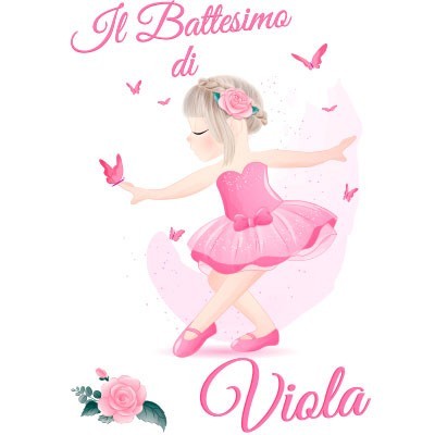 Il battesimo di a tema ballerina rosa