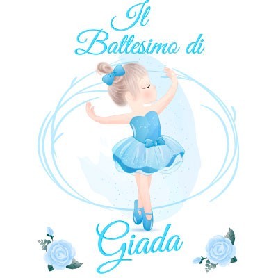 Il battesimo di a tema ballerina azzurra