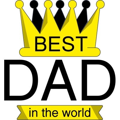 Best dad in the world with crown