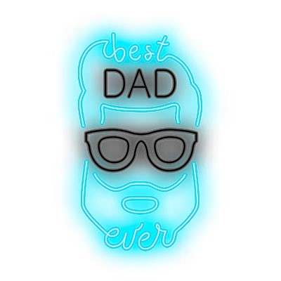 Best dad ever neon