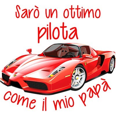 Sarò un ottimo pilota come il mio papà