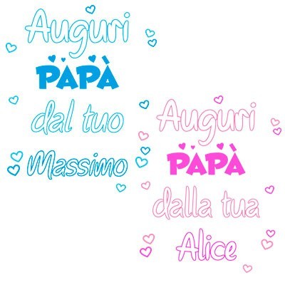 Personalizzata con nome auguri papà dalla tua