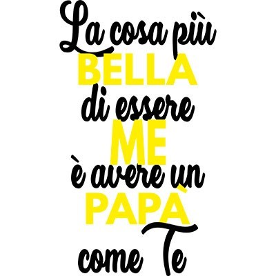 La cosa più bella di essere me è avere un papà come te