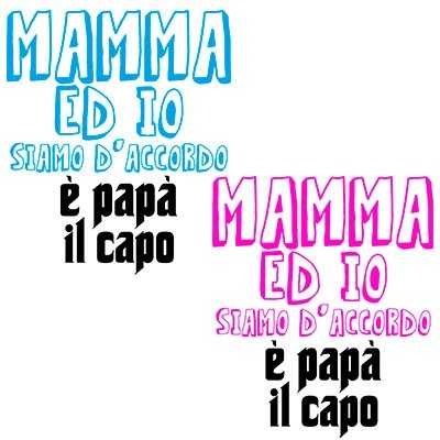 Mamma ed io siamo d'accordo è papà il capo