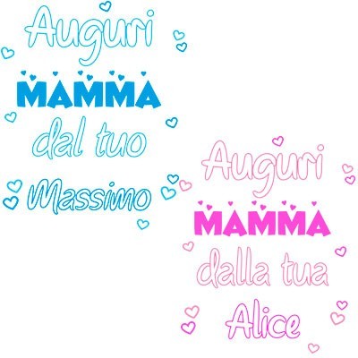 Personalizzato con nome auguri mamma dalla tua