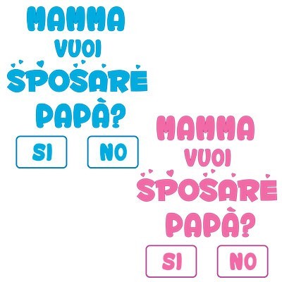 Mamma vuoi sposare papà ? si o no ?