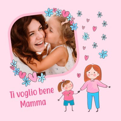 Personalizzato con foto ti voglio bene mamma